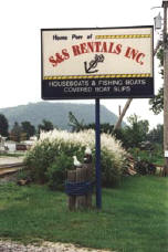 Home port of S and S Houseboat Rentals